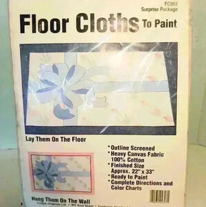 New  Old Stock 1991 Floor Cloths to Paint.